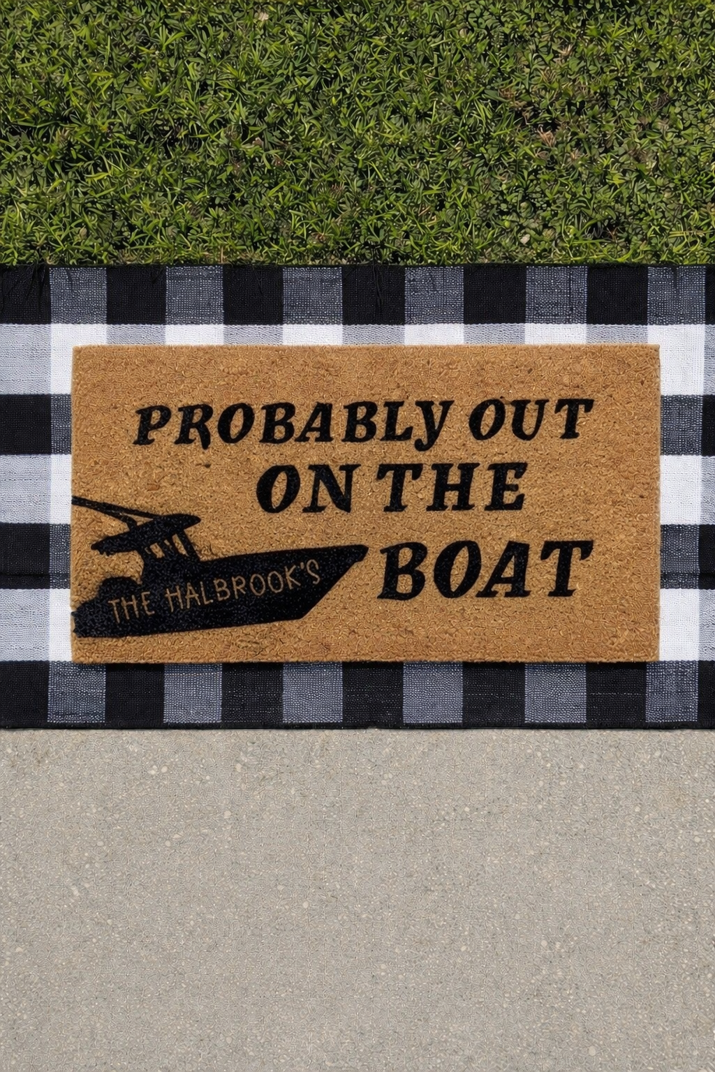 Probably out on the Boat Custom Mat